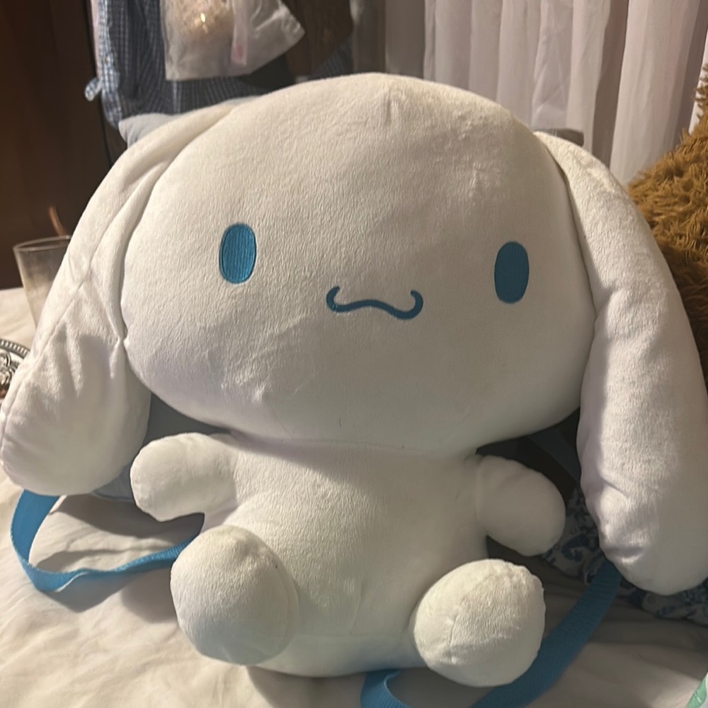 Cute White Plush Backpack